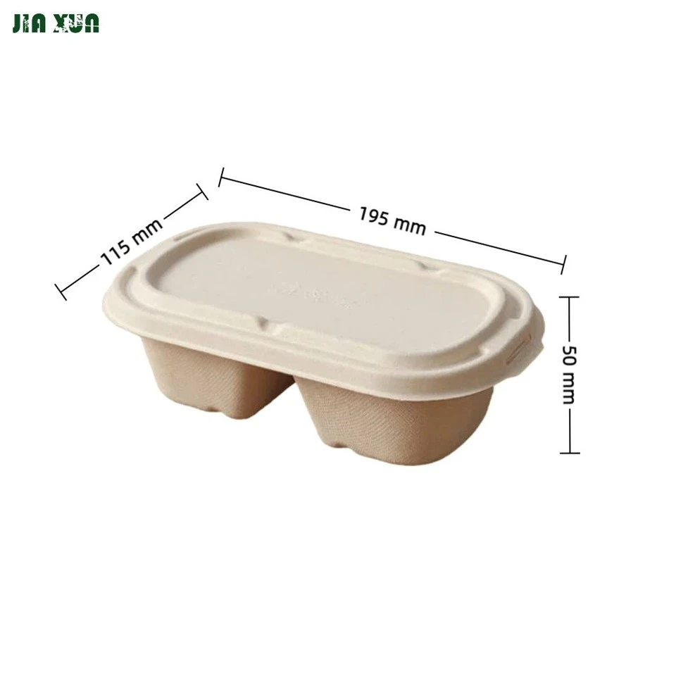 700ml Sugarcane Container Dimensions 195x115x50mm Bagasse Tableware Manufacturer Specification Sheet