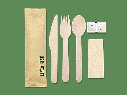 Individually Wrapped Disposable Wooden Cutlery Set - Hygiene Specs Individually Wrapped Disposable Wooden Cutlery Set - Hygiene Specs