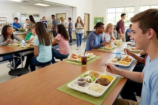 Heavy-duty biodegradable sugarcane school lunch tray Heavy-duty biodegradable sugarcane school lunch tray