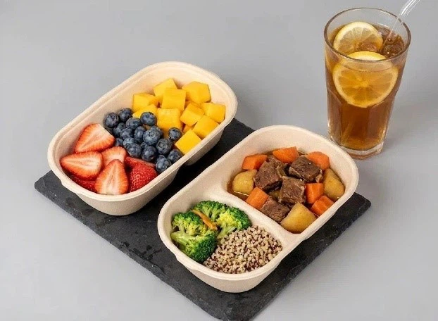 850ml sugarcane box with lid serving hot heavy meals for commercial catering and restaurant takeaway 850ml sugarcane box with lid serving hot heavy meals for commercial catering and restaurant takeaway