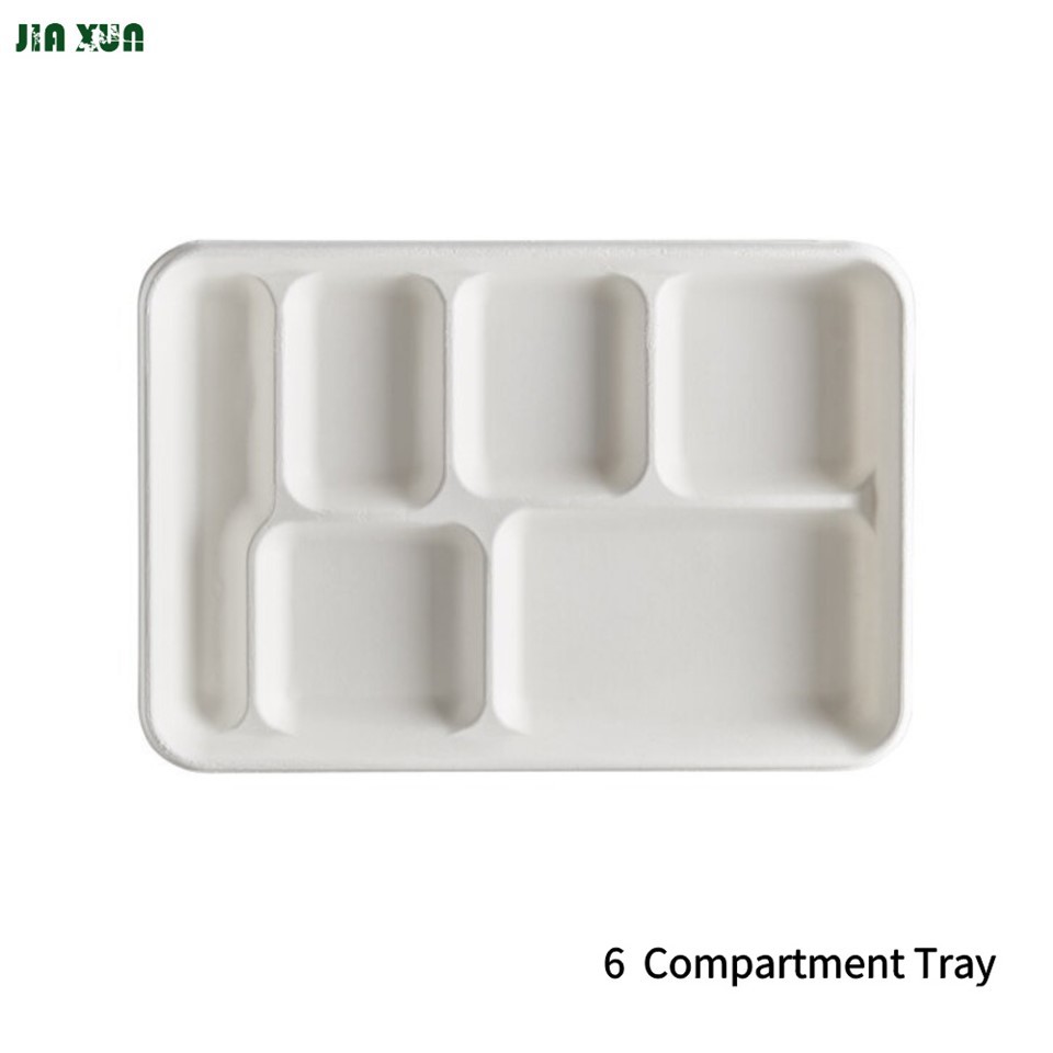 Rectangular White Bagasse Tray